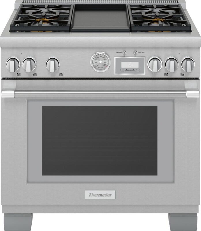 Thermador Dual Fuel Professional Range 36" Pro Grand Commercial Depth Stainless Steel PRD364WDGU Picture 1