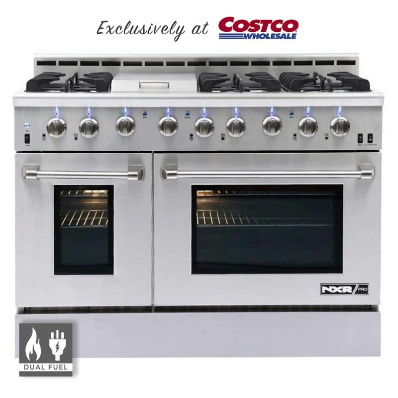 PRO Series Dual Fuel Ranges- Dual Fuel Range with 6 Burners and Electric Convection Oven, 48 inch PRD4851