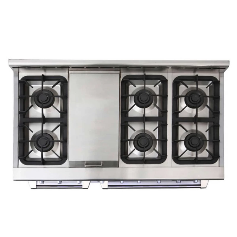 PRO Series Dual Fuel Ranges- Dual Fuel Range with 6 Burners and Electric Convection Oven, 48 inch PRD4851