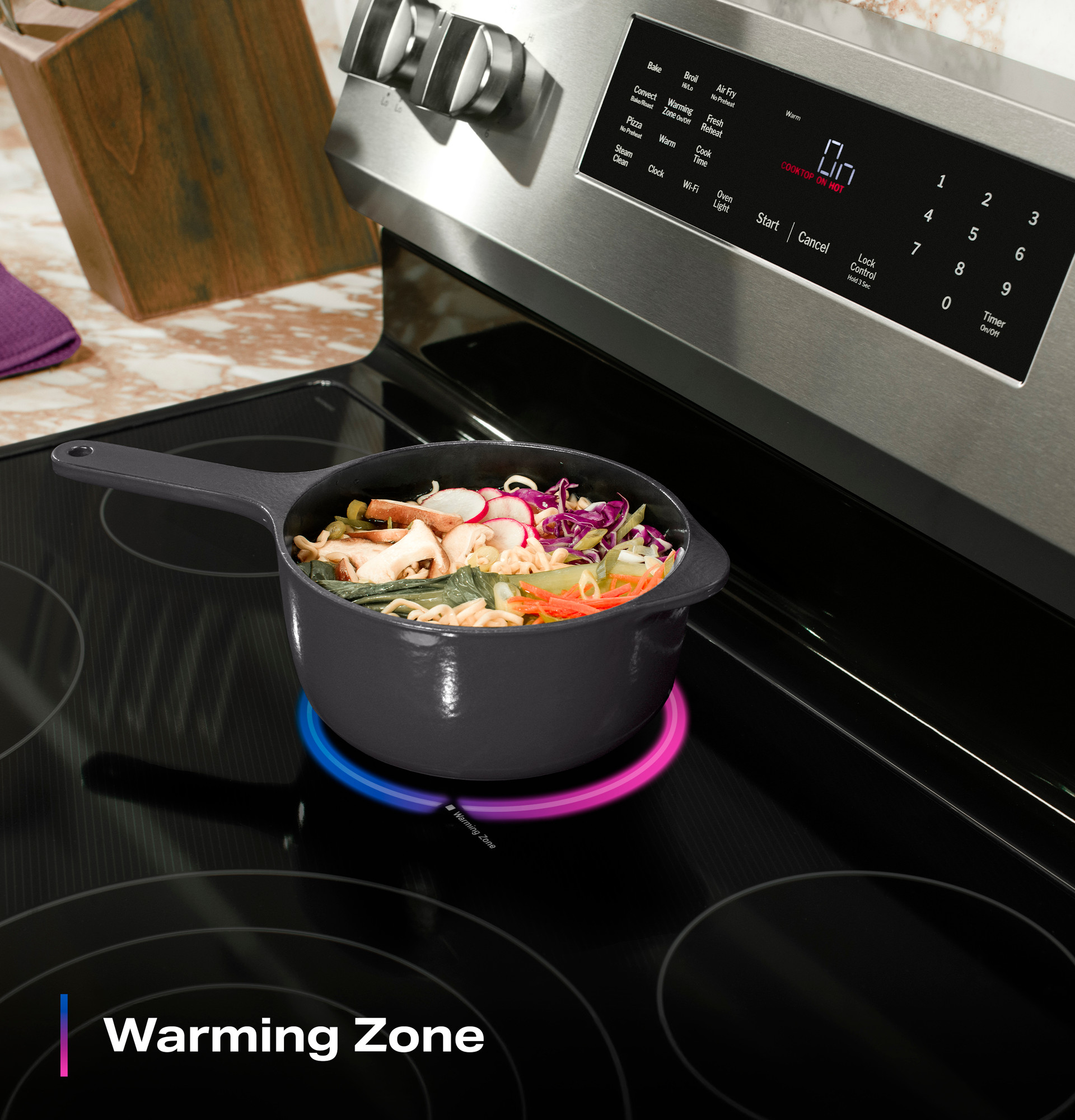 30” Smart Free-Standing Electric Convection Range with No Preheat Air Fry and EasyWash Oven Tray view 42