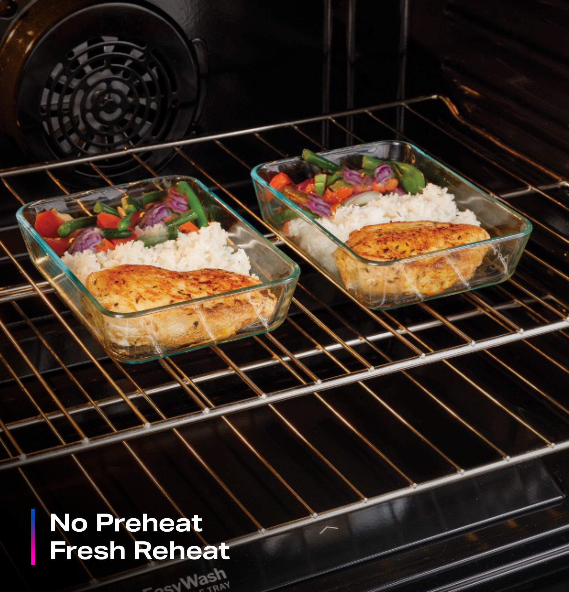 30” Smart Free-Standing Electric Convection Range with No Preheat Air Fry and EasyWash Oven Tray view 48