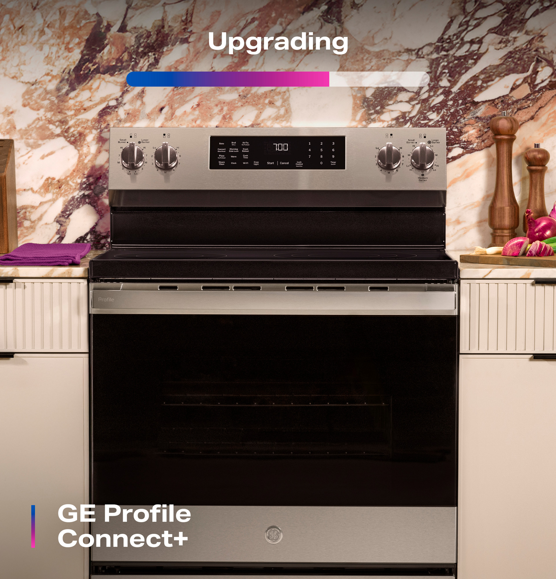 30” Smart Free-Standing Electric Convection Range with No Preheat Air Fry and EasyWash Oven Tray view 68