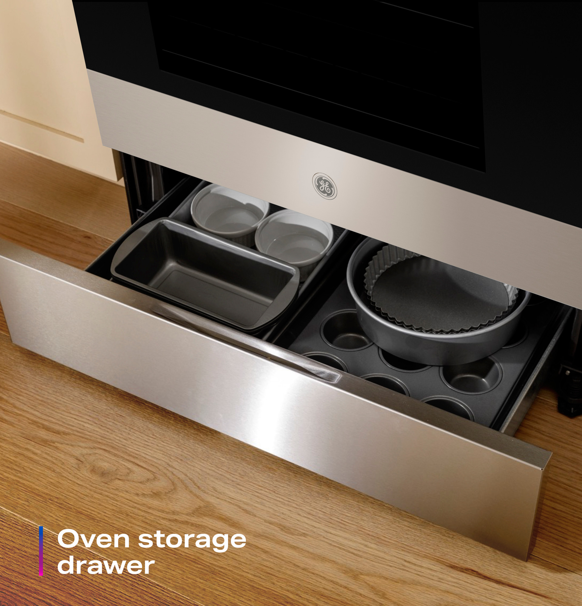 30” Smart Free-Standing Electric Convection Range with No Preheat Air Fry and EasyWash Oven Tray view 74