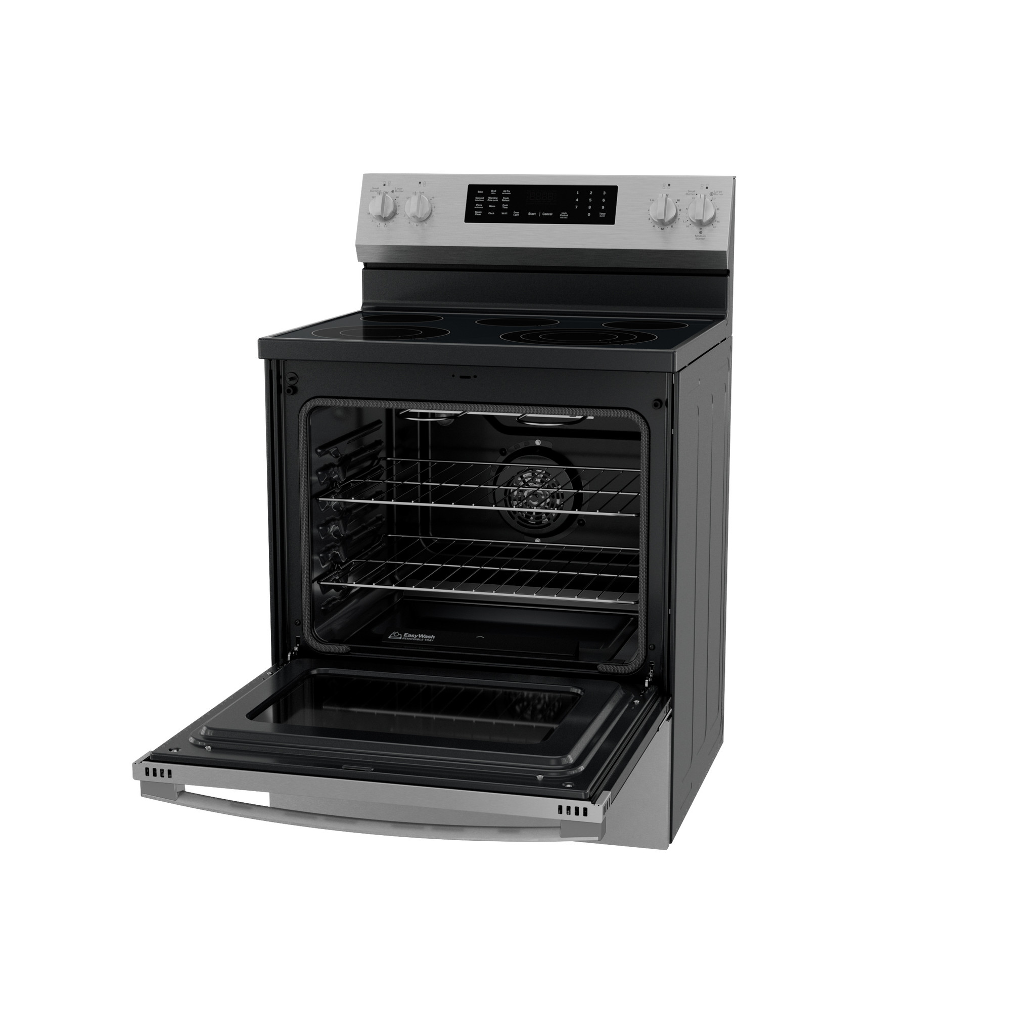 30” Smart Free-Standing Electric Convection Range with No Preheat Air Fry and EasyWash Oven Tray view 4