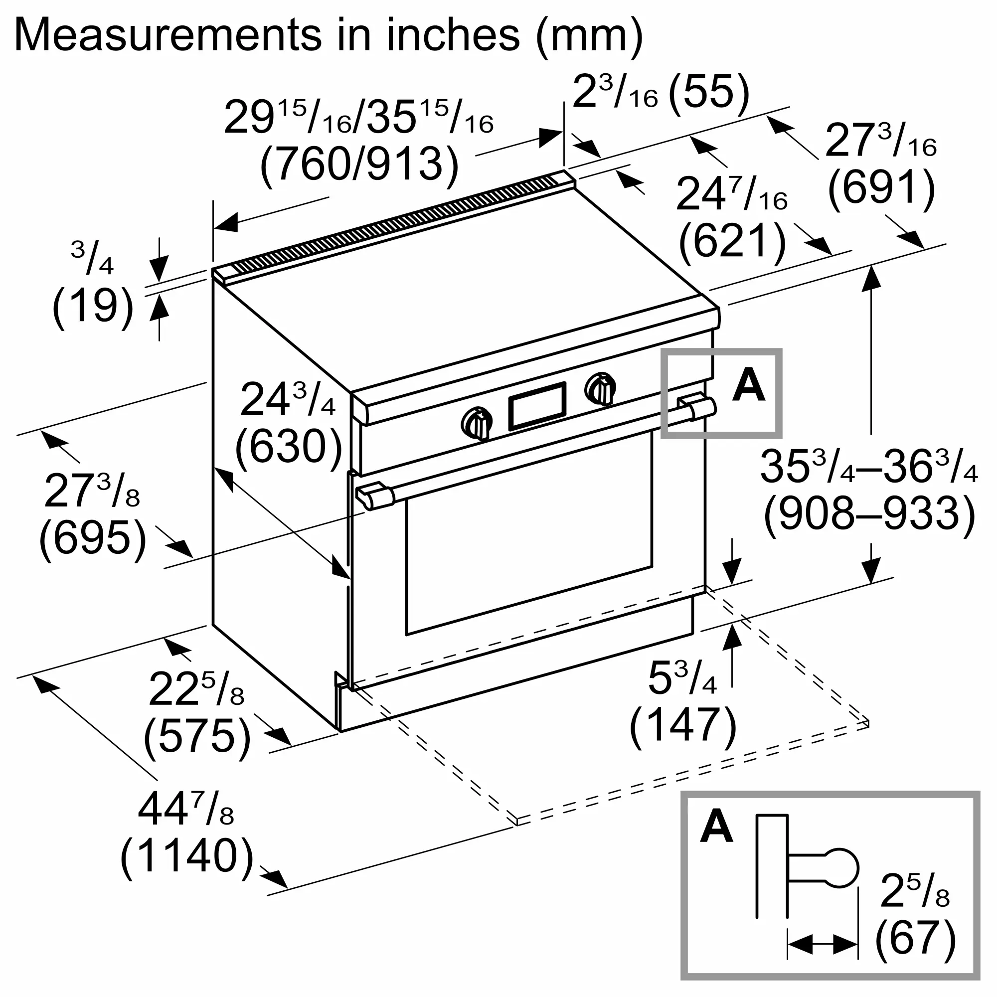 Liberty® Induction Professional Range 36'' Pro Harmony® Standard Depth PRI36LBHU