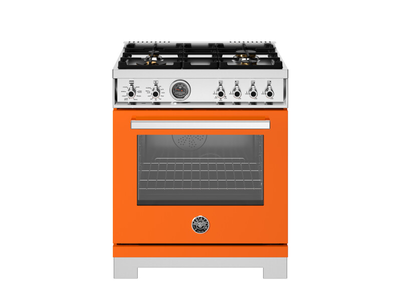30 inch Dual Fuel Range, 4 Brass Burners, Electric Self-Clean Oven PRO304BFEPXT