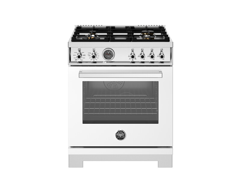 30 inch Dual Fuel Range, 4 Brass Burners, Electric Self-Clean Oven PRO304BFEPXT