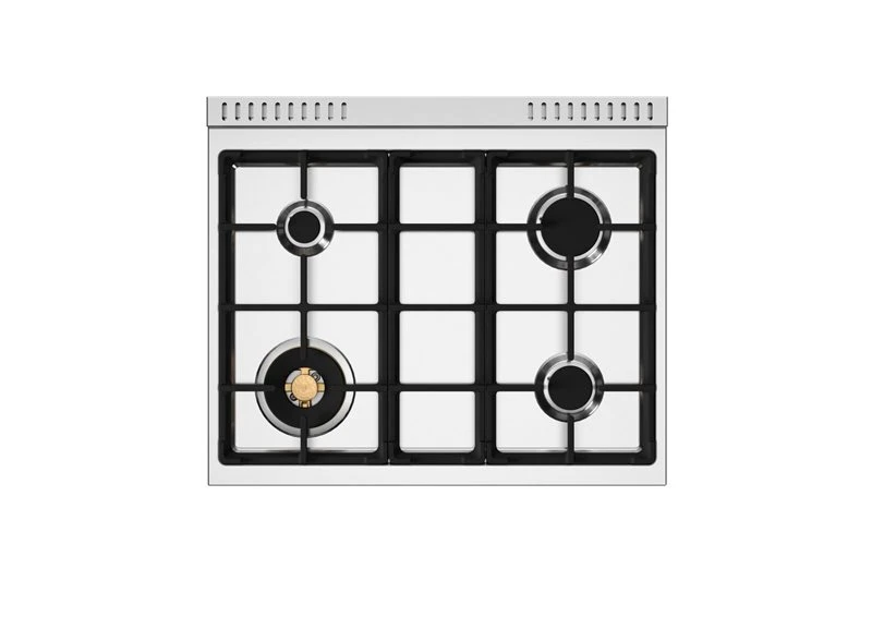 30 inch Dual Fuel Range, 4 Brass Burners, Electric Self-Clean Oven PRO304BFEPROT