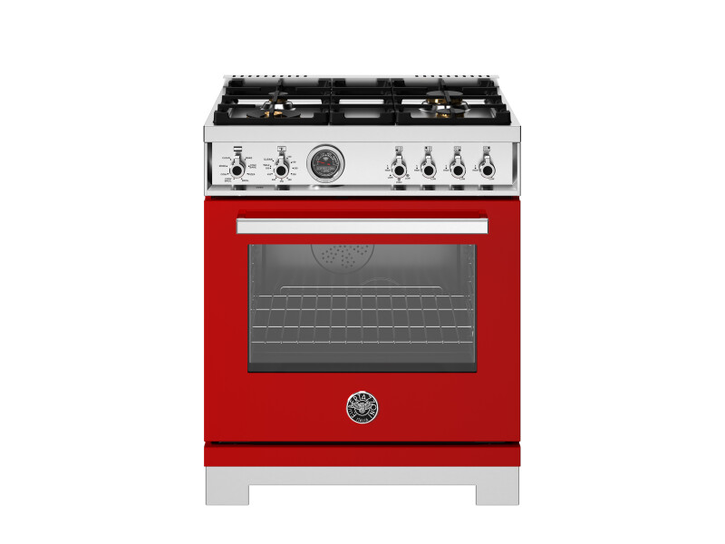 30 inch Dual Fuel Range, 4 Brass Burners, Electric Self-Clean Oven PRO304BFEPXT