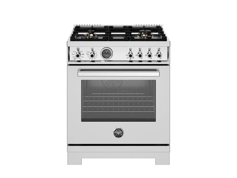 30 inch Dual Fuel Range, 4 Brass Burners, Electric Self-Clean Oven PRO304BFEPXT
