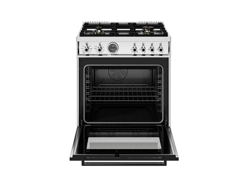 30 inch Dual Fuel Range, 4 Brass Burners, Electric Self-Clean Oven PRO304BFEPXT