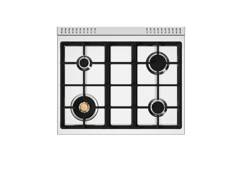 30 inch All Gas Range, 4 Brass Burners PRO304BFGMNET