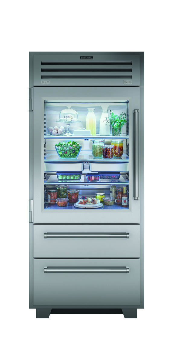 36" PRO Refrigerator/Freezer with Glass Door - Right Hinge PRO3650GRH