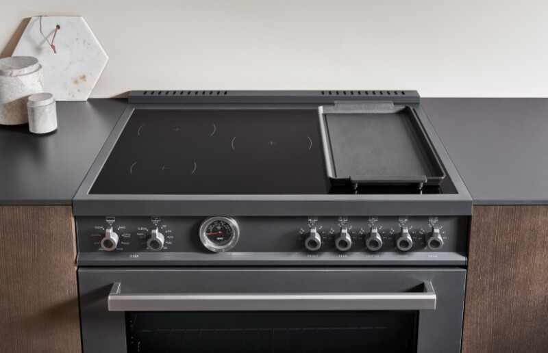 36 inch Induction Range, 5 Heating Zones and Cast Iron Griddle, Electric Self-Clean Oven PRO365ICFEPART