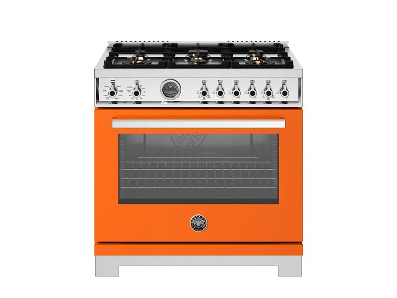 36 inch Dual Fuel Range, 6 Brass Burners and Cast Iron Griddle, Electric Self-Clean Oven PRO366BCFEPART