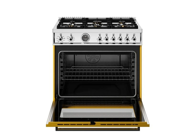36 inch Dual Fuel Range, 6 Brass Burners and Cast Iron Griddle, Electric Self-Clean Oven PRO366BCFEPGIT