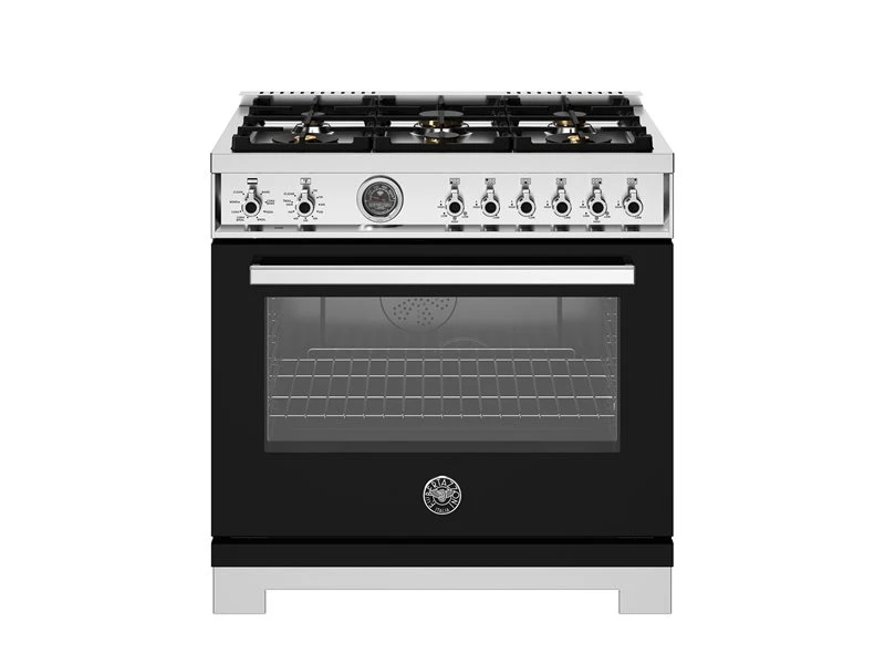36 inch Dual Fuel Range, 6 Brass Burners and Cast Iron Griddle, Electric Self-Clean Oven PRO366BCFEPNET