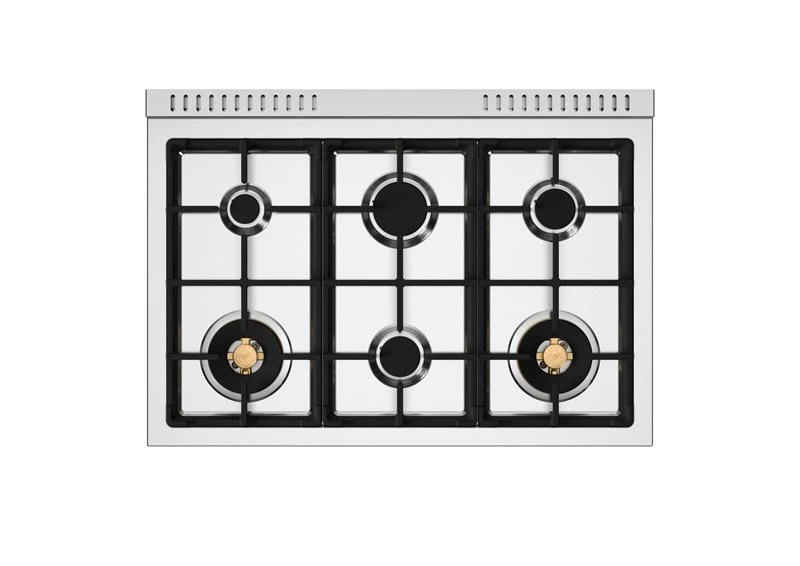 36 inch Dual Fuel Range, 6 Brass Burners and Cast Iron Griddle, Electric Self-Clean Oven PRO366BCFEPNET