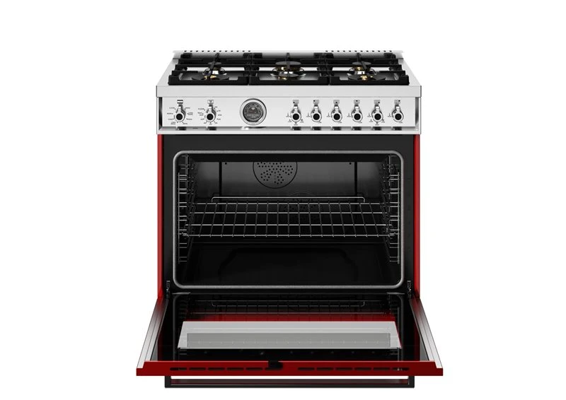36 inch Dual Fuel Range, 6 Brass Burners and Cast Iron Griddle, Electric Self-Clean Oven PRO366BCFEPROT