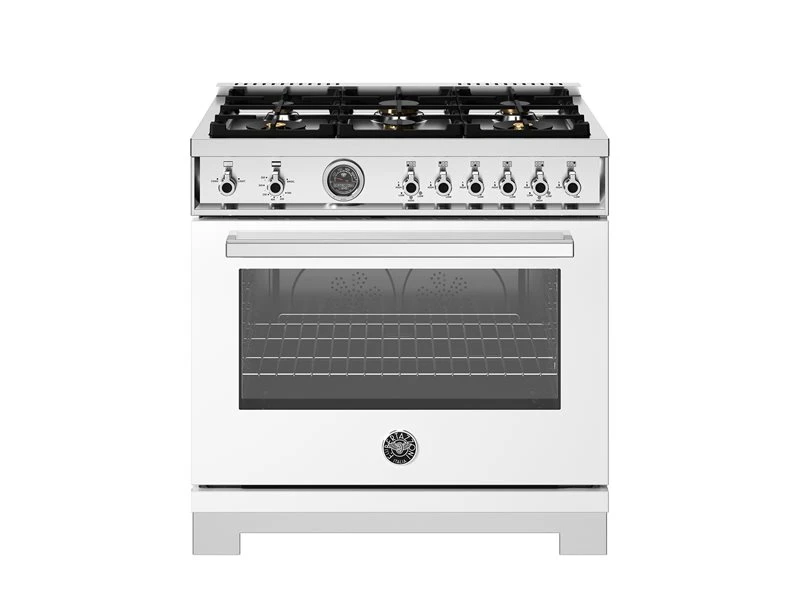 36 inch All Gas Range, 6 Brass Burners and Cast Iron Griddle PRO366BCFGMBIT