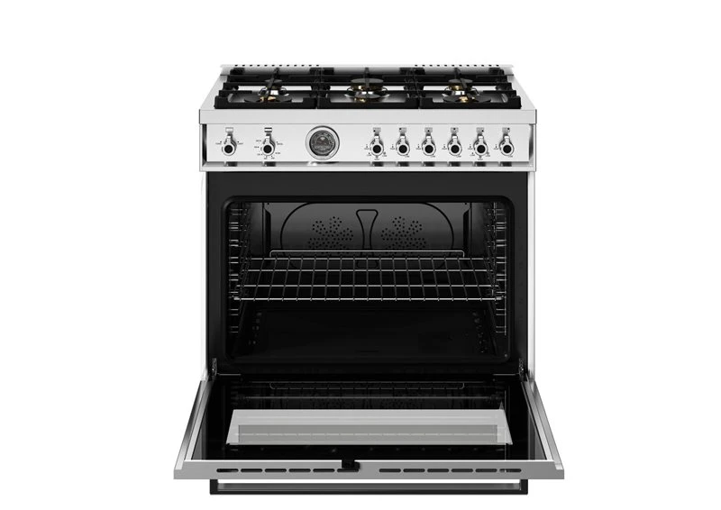36 inch All Gas Range, 6 Brass Burners and Cast Iron Griddle PRO366BCFGMBIT