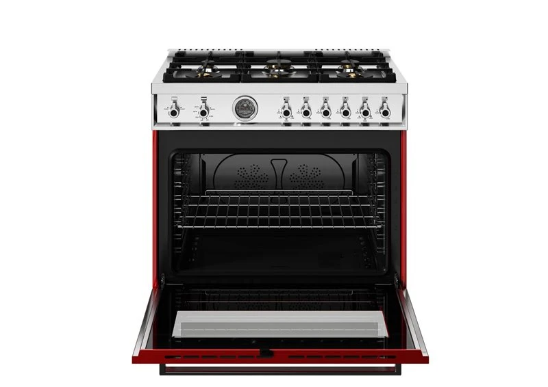 36 inch All Gas Range, 6 Brass Burners and Cast Iron Griddle PRO366BCFGMROT