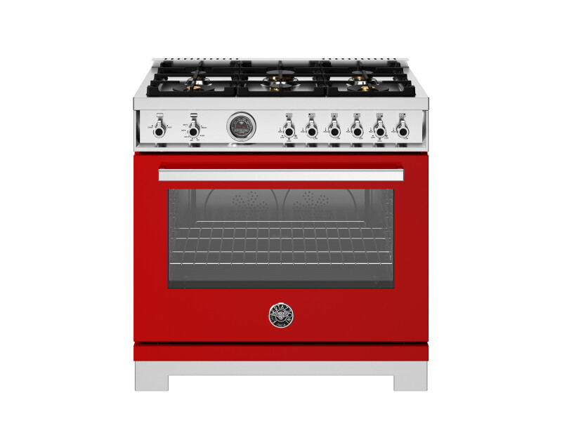 36 inch All Gas Range, 6 Brass Burners and Cast Iron Griddle PRO366BCFGMXT