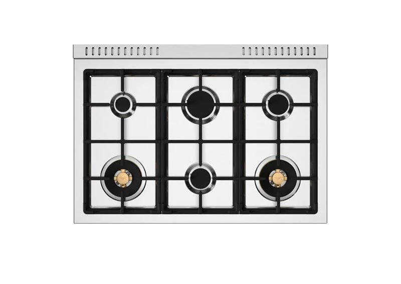 36 inch All Gas Range, 6 Brass Burners and Cast Iron Griddle PRO366BCFGMXT