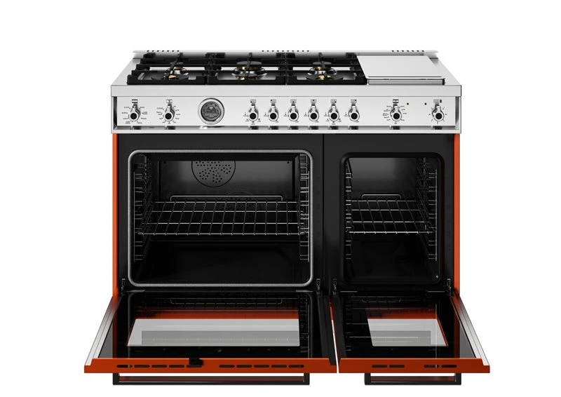 48 inch Dual Fuel Range, 6 Brass Burners and Griddle, Electric Self-Clean Oven PRO486BTFEPART