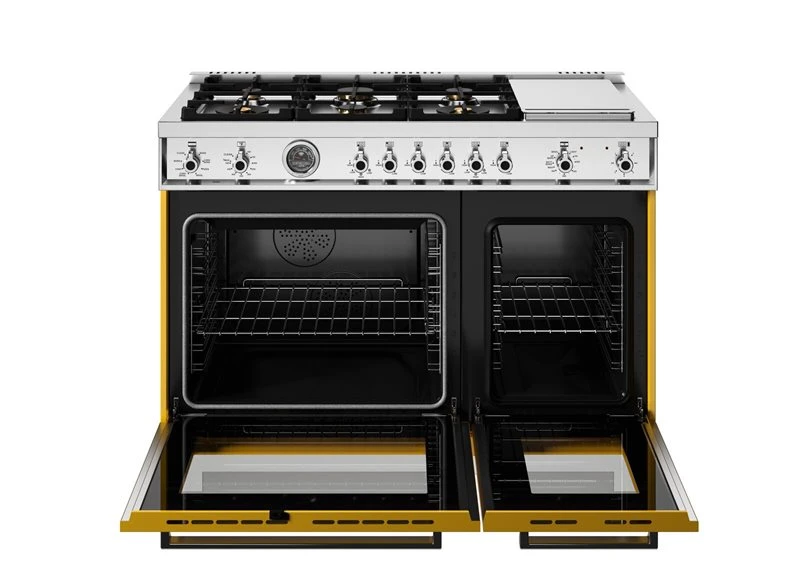 48 inch Dual Fuel Range, 6 Brass Burners and Griddle, Electric Self-Clean Oven PRO486BTFEPGIT