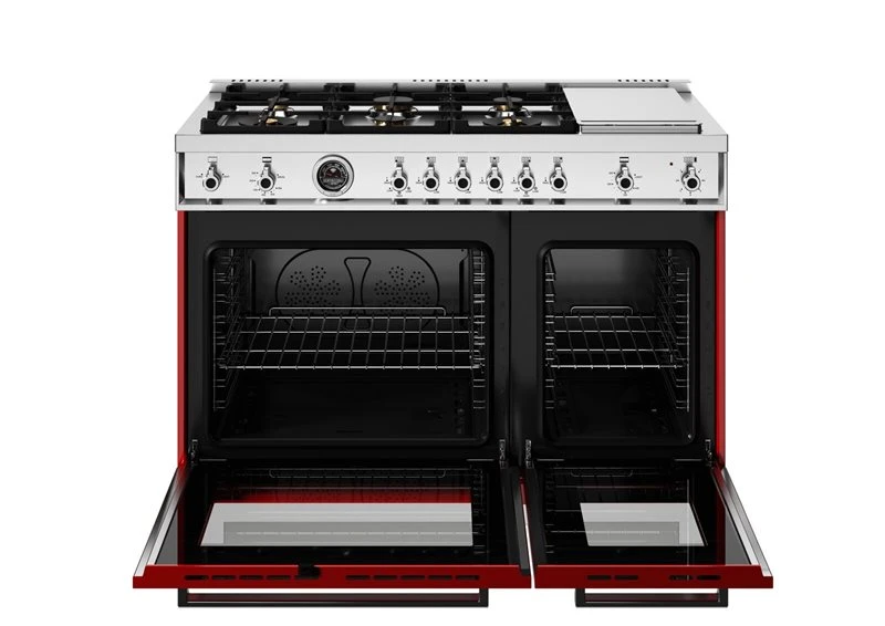 48 inch All-Gas Range 6 Brass Burners and Griddle PRO486BTFGMROT
