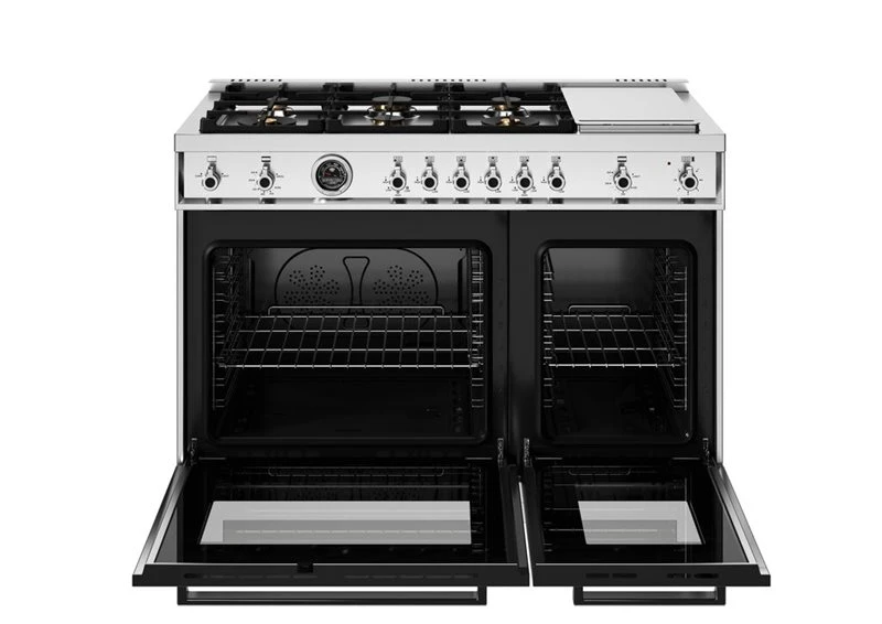 48 inch All-Gas Range 6 Brass Burners and Griddle PRO486BTFGMXT