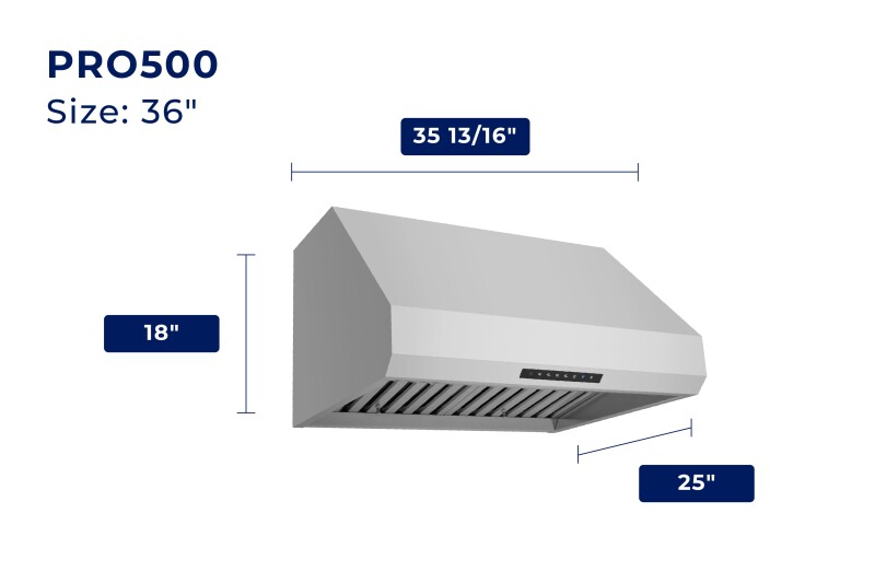 30" Dual Mount Range Hood - Ducted - HauSmart™ Technology PRO500SS30