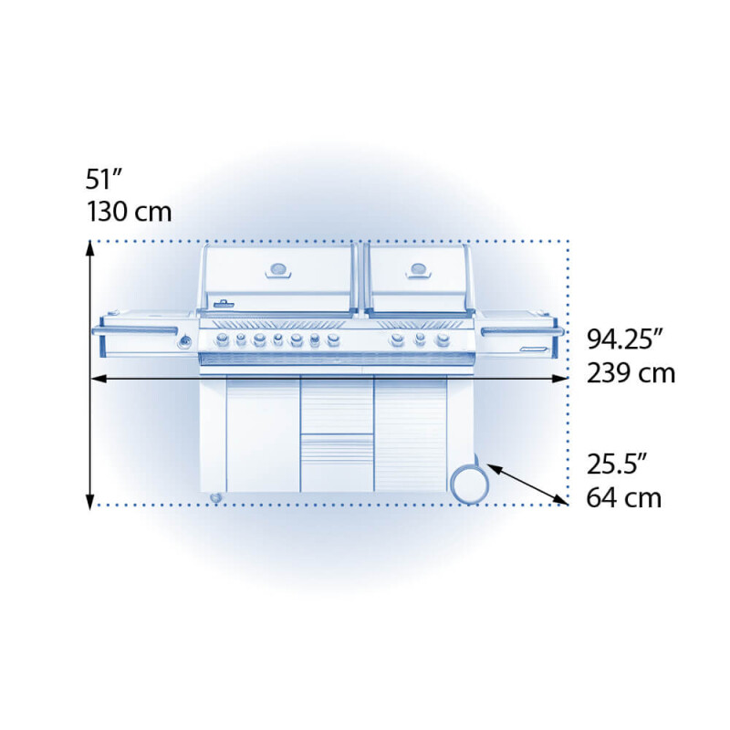Classic Prestige® PRO 825 RSBI with Power Side Burner, Infrared Rear & Bottom Burners PRO825RSBINSS3