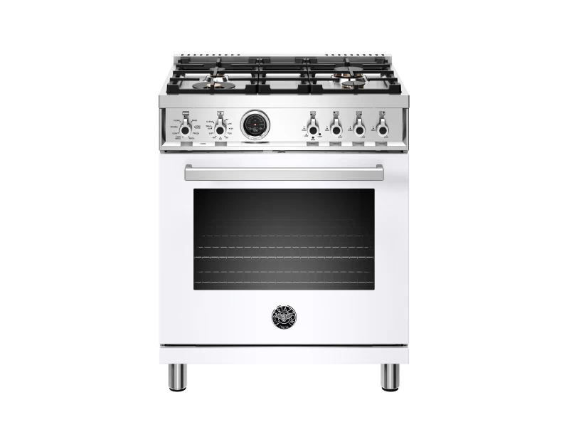 30 inch Dual Fuel Range, 4 Brass Burner, Electric Self-Clean Oven PROF304DFSBIT