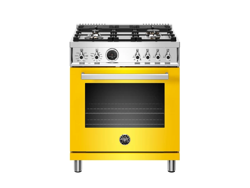 30 inch Dual Fuel Range, 4 Brass Burner, Electric Self-Clean Oven PROF304DFSGIT