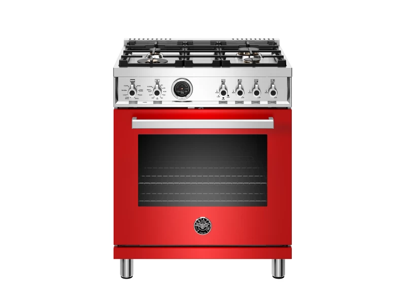30 inch Dual Fuel Range, 4 Brass Burner, Electric Self-Clean Oven PROF304DFSROT