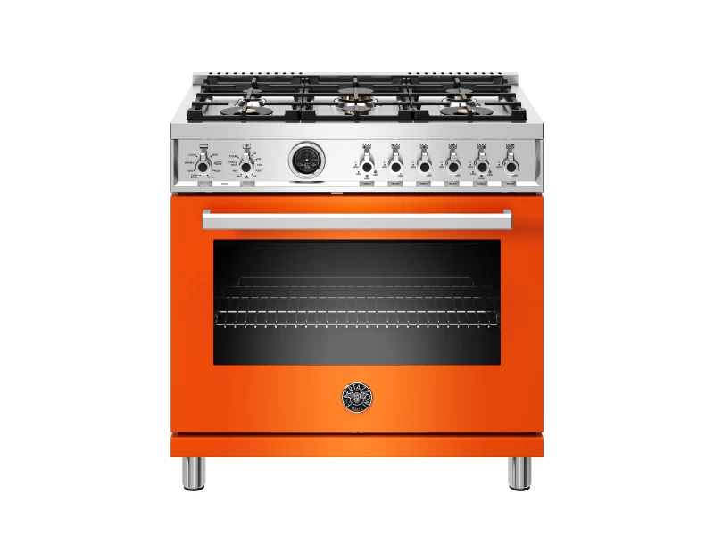 36 inch Dual Fuel Range, 6 Brass Burner, Electric Self-Clean Oven PROF366DFSART