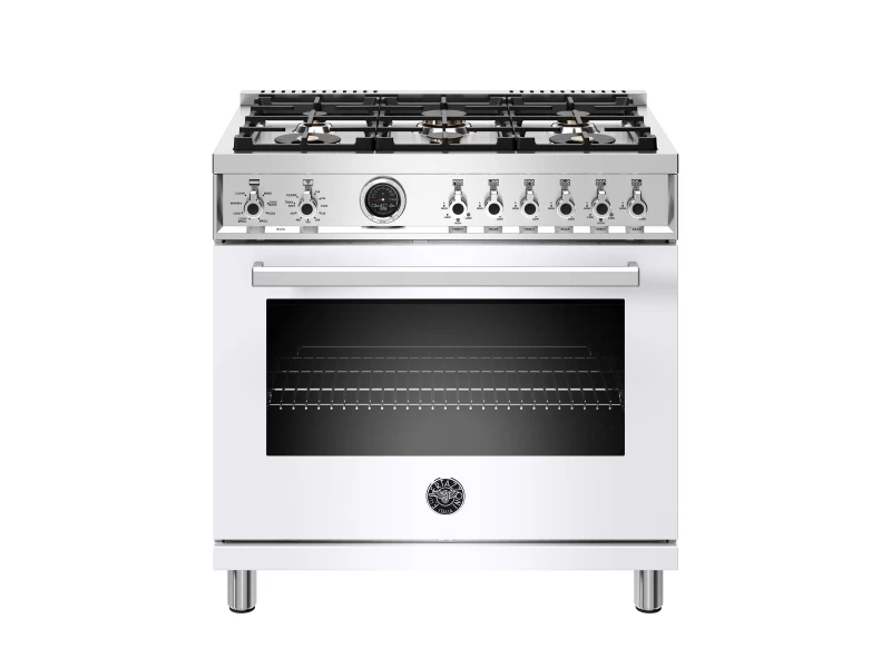 36 inch Dual Fuel Range, 6 Brass Burner, Electric Self-Clean Oven PROF366DFSBIT