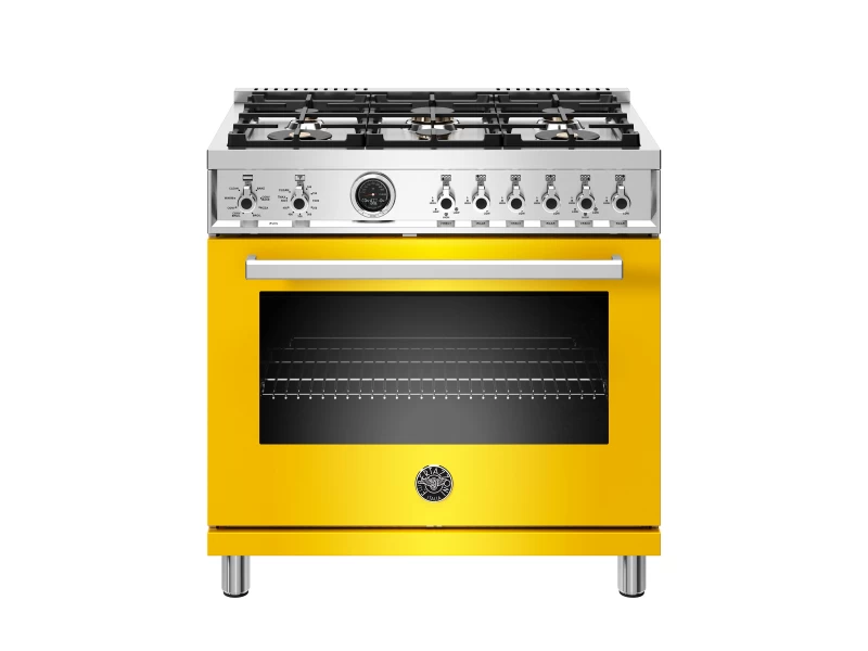 36 inch Dual Fuel Range, 6 Brass Burner, Electric Self-Clean Oven PROF366DFSGIT