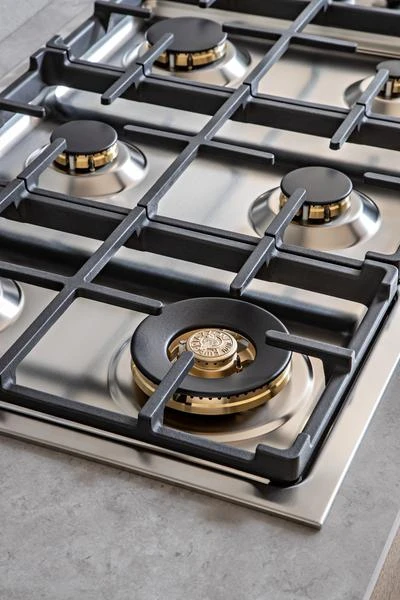 36 Drop-in Gas Cooktop 6 brass burners PROF366QBXT