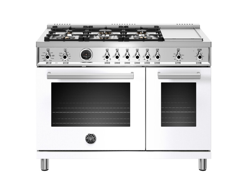 48 inch  Dual Fuel Range, 6 Brass Burners and Griddle ,  Electric Self Clean Oven PROF486GDFSBIT
