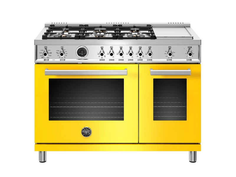48 inch  Dual Fuel Range, 6 Brass Burners and Griddle ,  Electric Self Clean Oven PROF486GDFSGIT