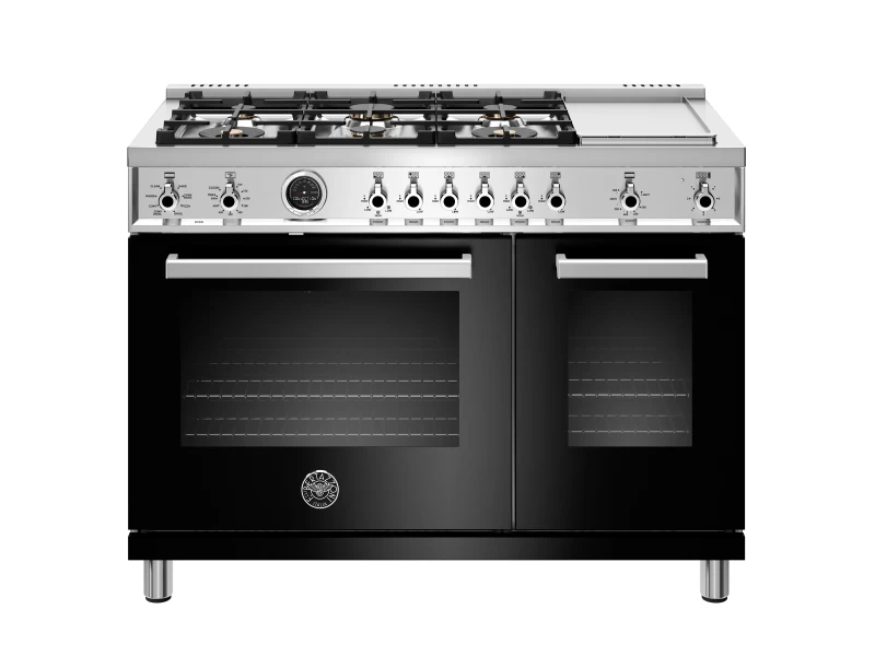 48 inch  Dual Fuel Range, 6 Brass Burners and Griddle ,  Electric Self Clean Oven PROF486GDFSNET