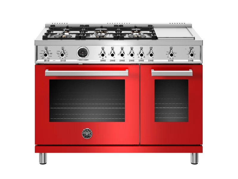 48 inch  Dual Fuel Range, 6 Brass Burners and Griddle ,  Electric Self Clean Oven PROF486GDFSROT