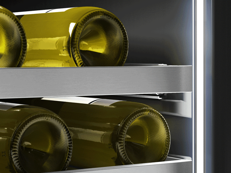 Presrv Pro Wine cooler, 24in, UC, SS+G, 2Z view 3