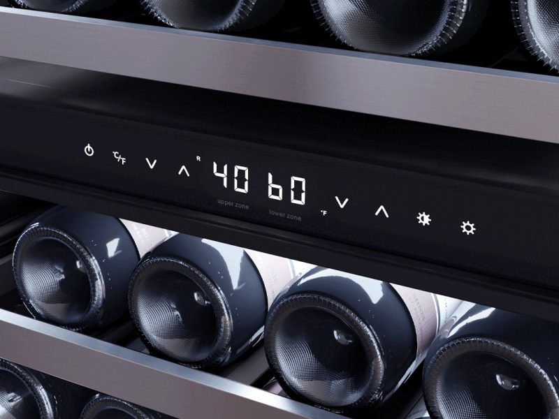 Presrv Pro Wine cooler, 24in, UC, SS+G, 2Z view 4