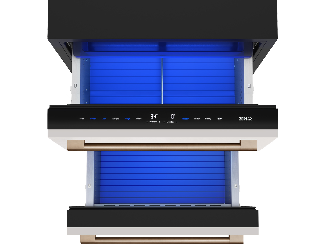 Presrv Refrigerator & Freezer Drawers Panel-Ready 2 Zones view 7