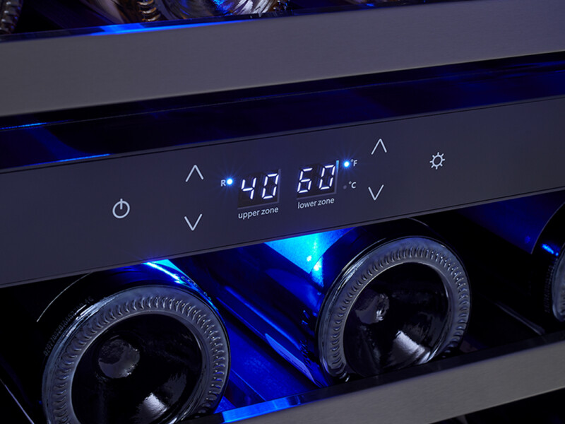 24" Black Stainless Dual Zone Wine Cooler PRW24C02BBSG, product image 5 of 7