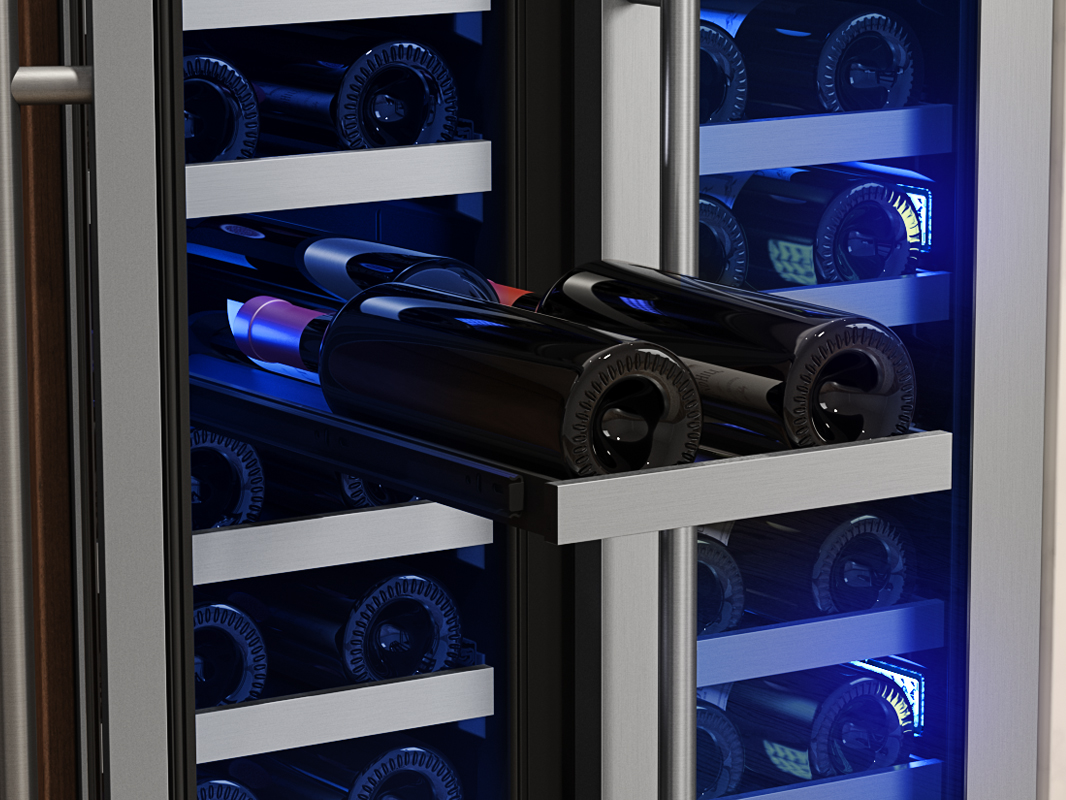 24" French Door Dual Zone Wine Cooler view 2
